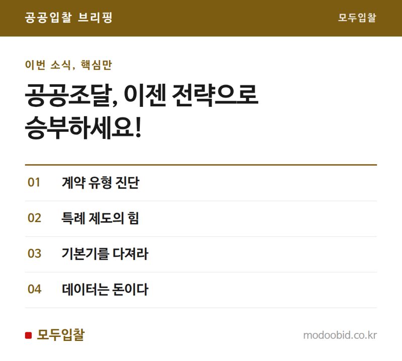 공공조달 시장 완전 정복: 김차장의 실전 체크리스트와 성공 전략