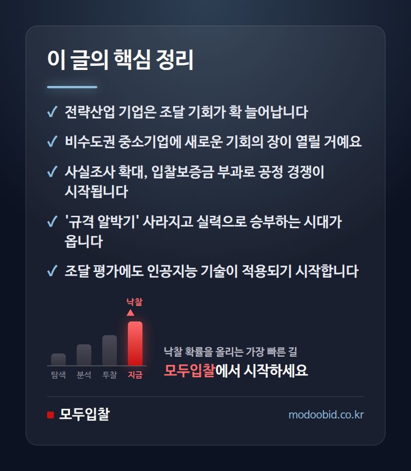 2026년 조달청 하반기 정책, 우리 회사 운명을 바꿀 5가지 변화 핵심 정리