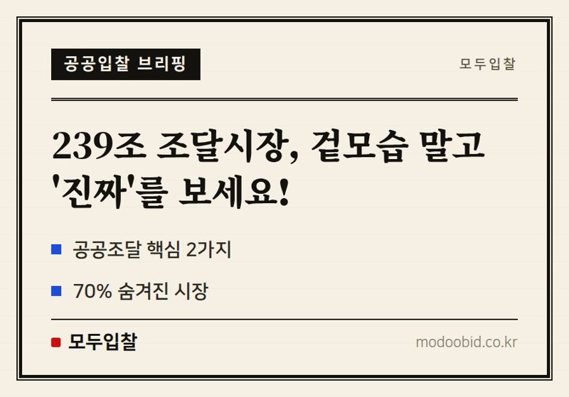중소기업 사장님, 공공조달 낙찰 성공! 겉모습 말고 '진짜 속살'을 봐야 합니다