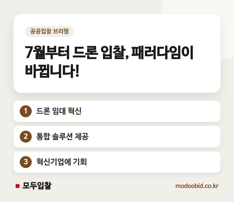 공공조달 드론, 이제 구매 말고 임대하세요! 변화하는 조달 패러다임