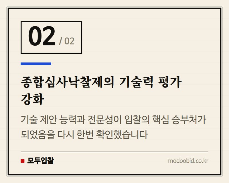 종합심사낙찰제의 기술력 평가 강화 — 동해선 삼척~강릉 고속화 프로젝트: 중소기업에게 열릴 조달 기회는?