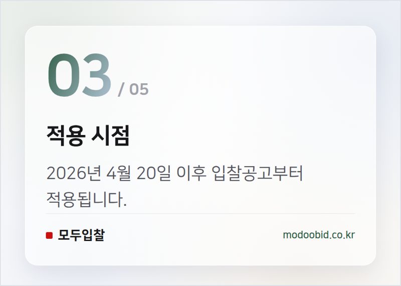 적용 시점 — 한국철도공사 입찰, 2026년 재무 규범 개정 및 적용 공지