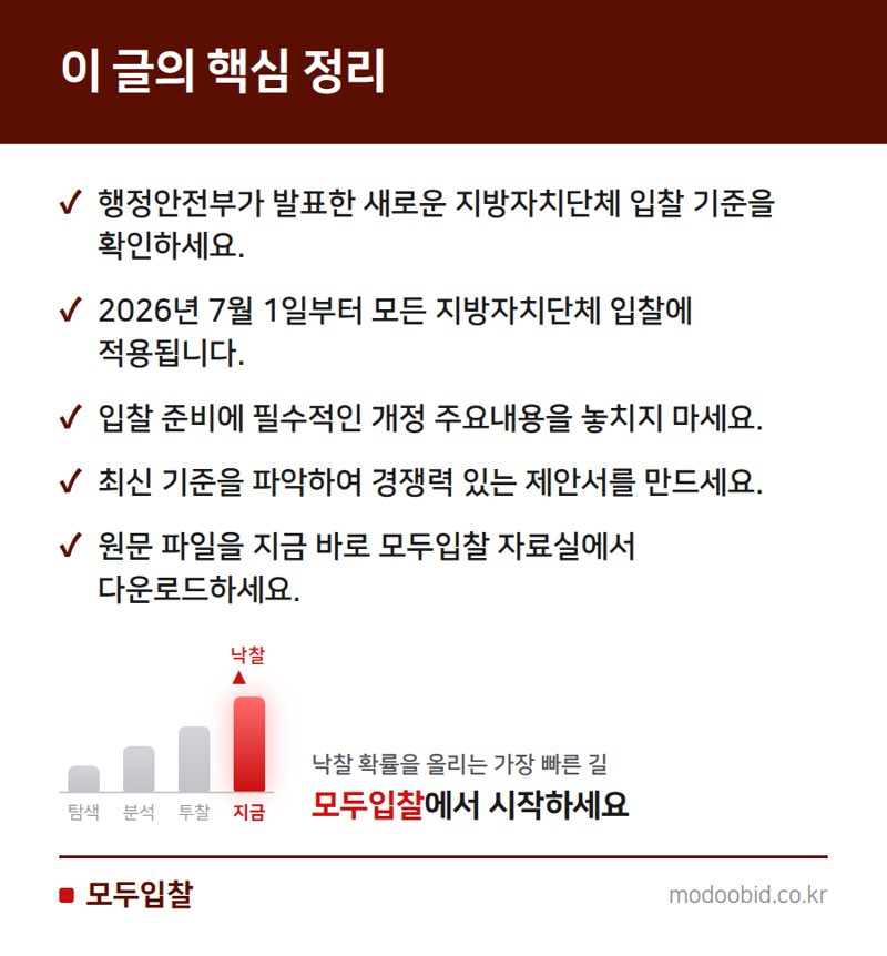 행정안전부 지방계약집행기준 개정 안내: 7월 1일 시행, 주요 내용은 어디서? 핵심 정리