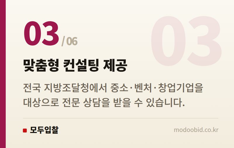 맞춤형 컨설팅 제공 — 공공조달길잡이, 20년 베테랑이 중소기업 혁신성장 돕는 비결 (2026년)