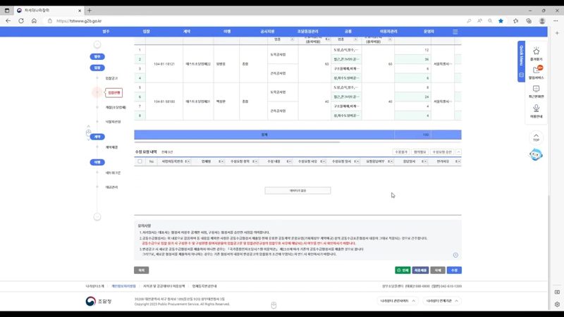 대표업체 최종제출 화면 — 나라장터 공동수급 입찰참가신청 절차 총정리
