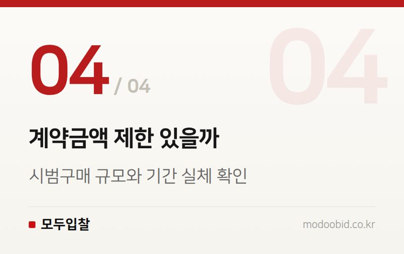 계약금액 제한 있을까 — 혁신제품 시범구매 신청, 처음이라면 이 순서