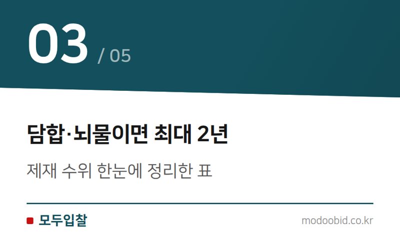담합·뇌물이면 최대 2년 — 청렴계약제와 입찰윤리, 놓치면 탈락하는 규정