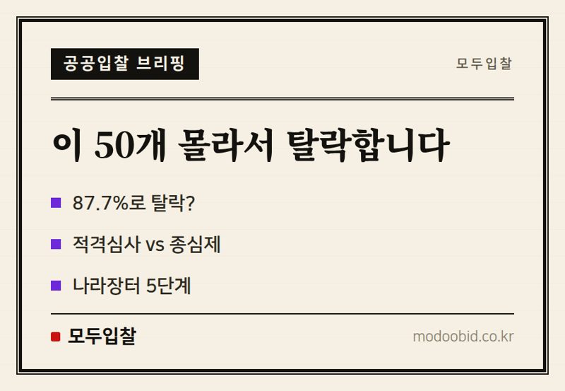 입찰 실무자가 자주 쓰는 핵심 용어 정리