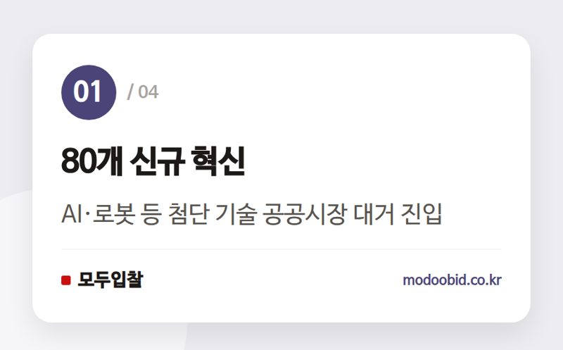 80개 신규 혁신 — 조달청 혁신제품 공공시장 진입 전략, 2026년 하반기 우리 회사 체크리스트