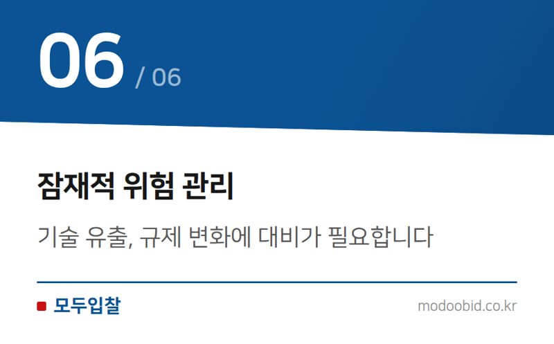 잠재적 위험 관리 — 한미 조선협력 1,500억 달러 기회, 우리 조달기업은 무엇을 노려야 할까요?