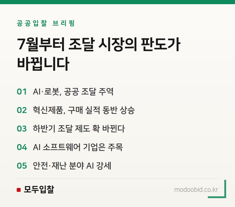 2026 조달청 혁신제품 지정 확대, AI·로봇 기업의 새로운 기회와 준비 전략