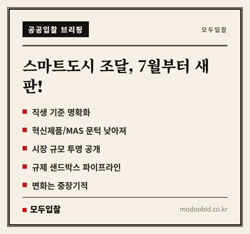 조달청 스마트도시 특수분류, 우리 회사에 기회일까요? (2024년 7월)