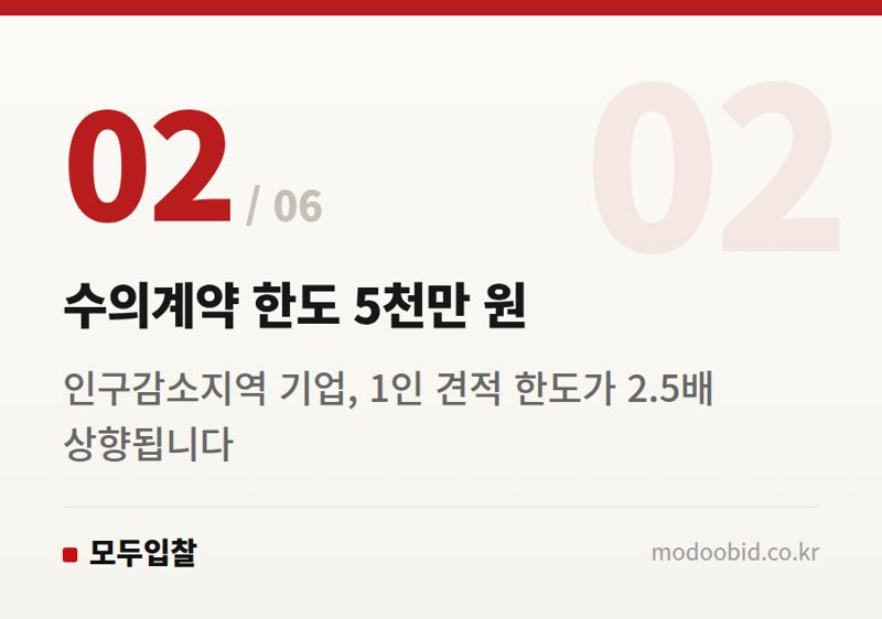 수의계약 한도 5천만 원 — 공공입찰 동점 처리 & 수의계약, 11월부터 인구감소지역 기업에 유리해집니다