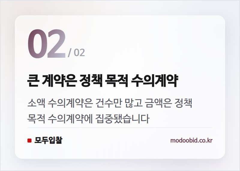 큰 계약은 정책 목적 수의계약 — 지방조달 자율화, 중소기업 사장님 매출은 정말 늘었을까요? 상반기 시범사업 분석