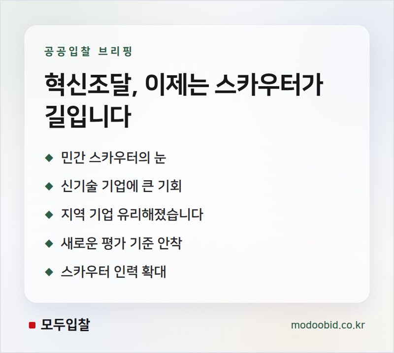 2026 조달청 혁신조달 스카우터 데모데이, 당신의 기회는 어디에?