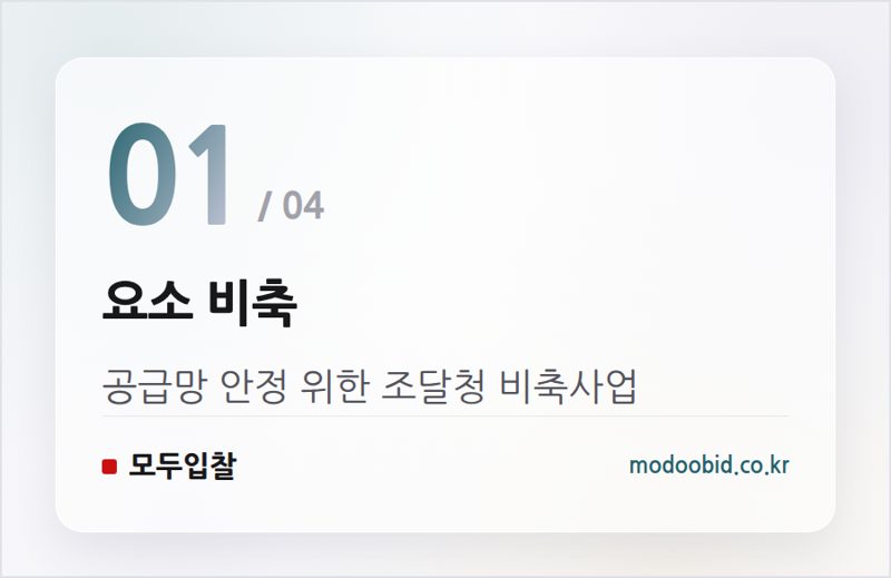 요소 비축 — 공급망 안정화! 나라장터 차량용 요소 비축사업자 상시 모집 소식
