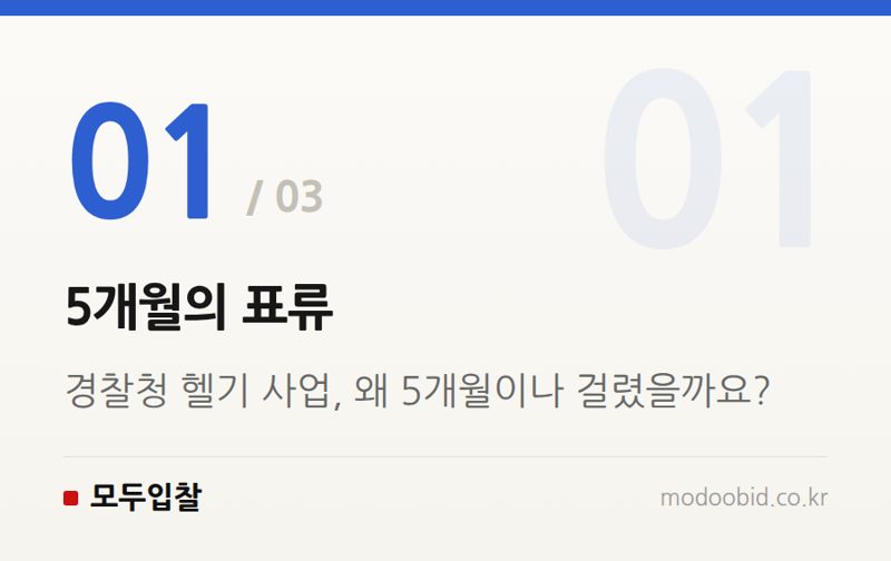 5개월의 표류 — 공공헬기 조달, 5개월의 여정 속 숨겨진 이야기: 반복되는 '그때 그 제도' 활용법