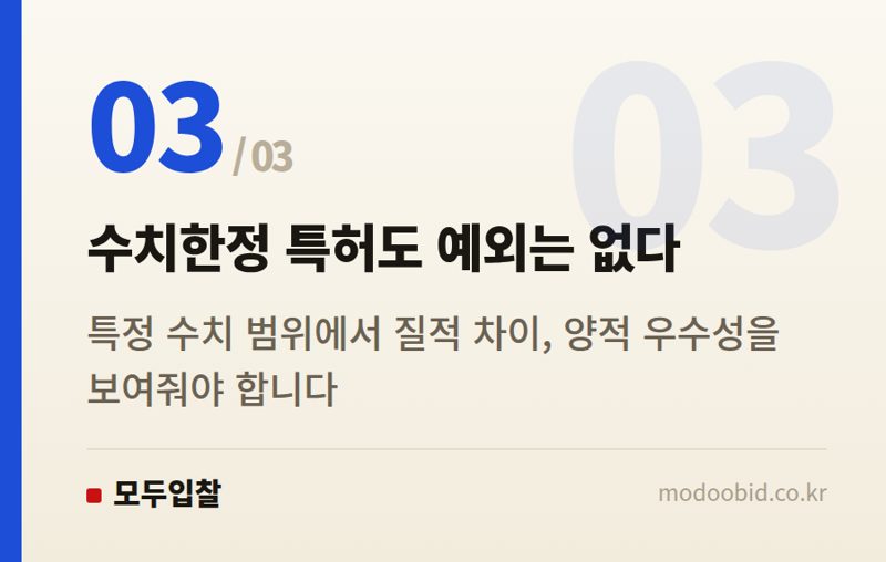 수치한정 특허도 예외는 없다 — 공공조달 특허 진보성, 과거보다 엄격해진 판단 기준에 대비하세요