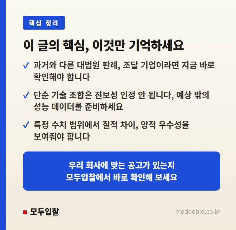 공공조달 특허 진보성, 과거보다 엄격해진 판단 기준에 대비하세요 핵심 정리