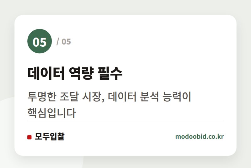 데이터 역량 필수 — 조달청 AI 전환, 중소기업은 어디에서 기회를 잡을 수 있을까요?