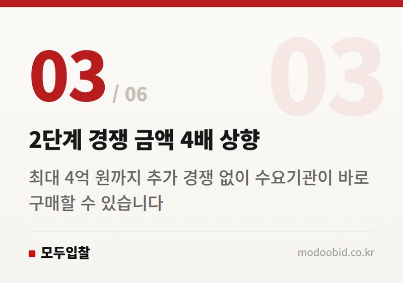 2단계 경쟁 금액 4배 상향 — 공공조달 AI 진입장벽 확 낮춘다: 우리 기업에 찾아온 세 가지 기회 (2026년)