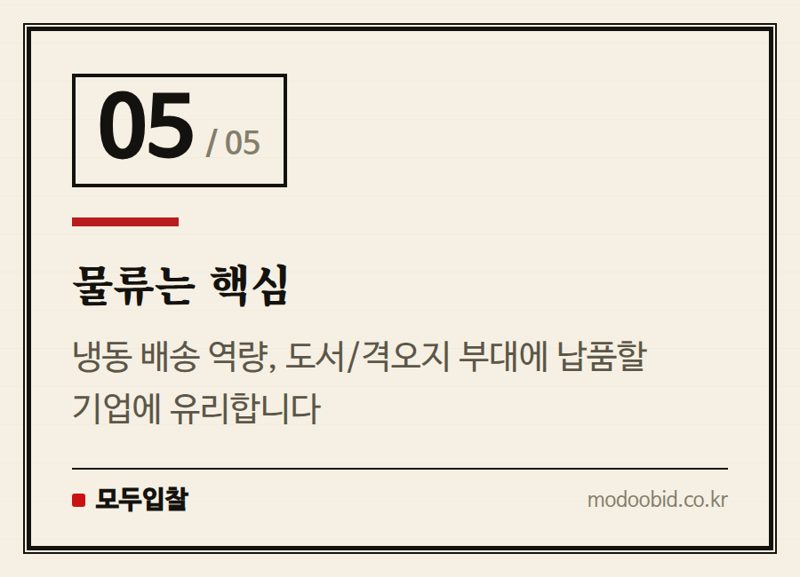 물류는 핵심 — 조달청 군 급식 MAS 확대, 아이스크림 넘어선 시장 판도 변화는?