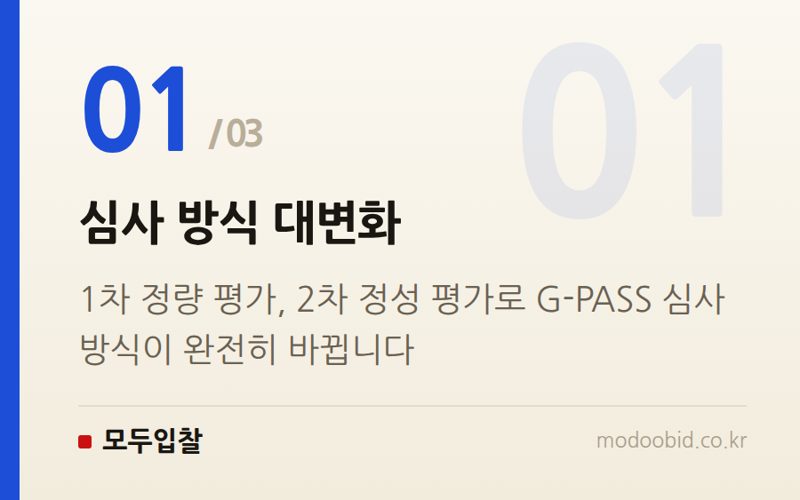심사 방식 대변화 — 조달청 G-PASS 2027년 개편: 심사 변화와 등급제, 중소기업 기회는?