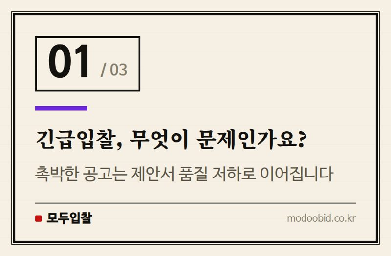 긴급입찰, 무엇이 문제인가요? — 공공입찰 공고, '번갯불'과 '깜깜이'를 넘어 신뢰 회복을 위한 제언 2024