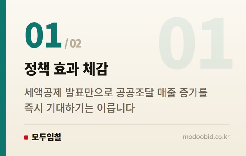 정책 효과 체감 — 공공조달, 국내생산세액공제 발표 그 후: 중소기업 매출 증대, 무엇을 봐야 할까요?