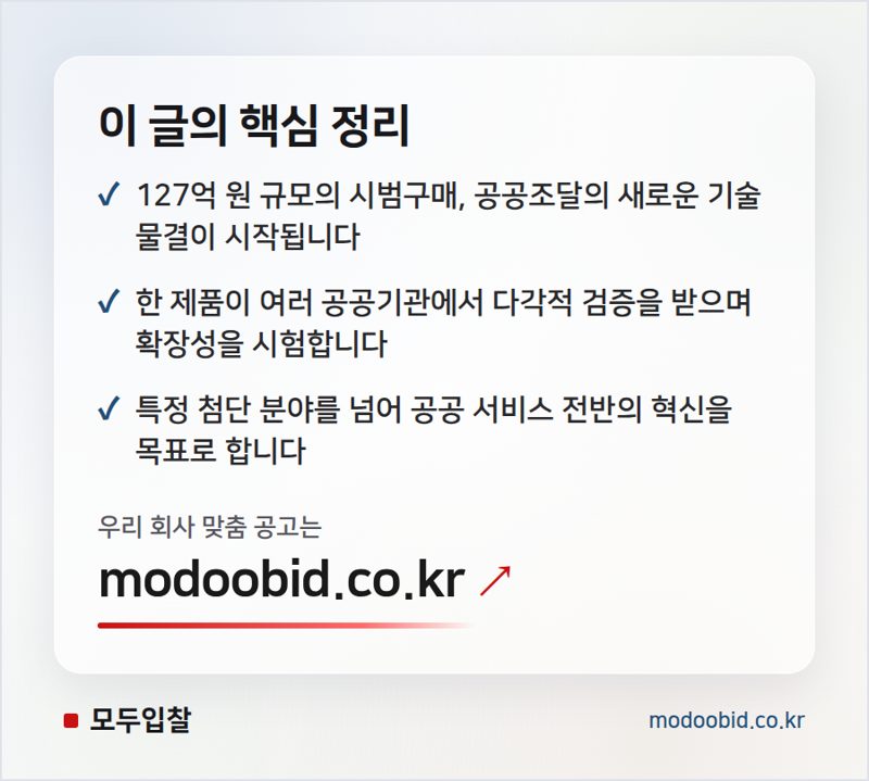 2026년 혁신제품 시범구매, 복수 실증이 던지는 조달 시장의 새 질문 핵심 정리