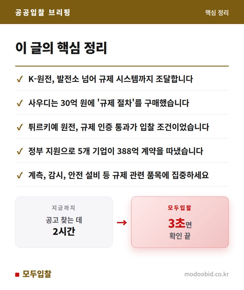 K-원전 수출, 규제 시스템이 새로운 시장이 됩니다! 우리 기업은 어디를 봐야 할까요? 핵심 정리