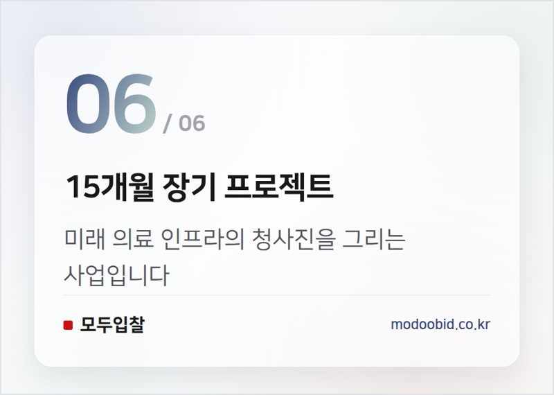 15개월 장기 프로젝트 — 건보공단 1천억대 인프라 고도화, 우리 회사는 어떻게 준비해야 할까?