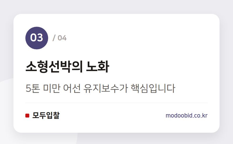 소형선박의 노화 — 2025 해양수산부 노후어선 통계, 우리 회사가 챙길 공공입찰은?