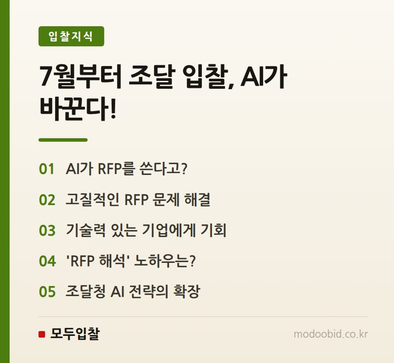 조달청 AI 제안요청서 시대, 우리 회사는 어떻게 준비해야 할까요?