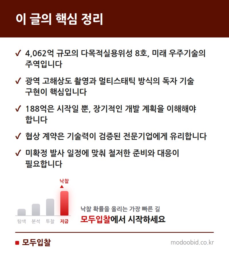2026 다목적실용위성 8호 사업: 우주경제 시대, 기업의 기회와 전략은? 핵심 정리