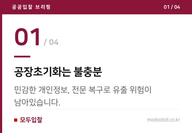 공장초기화는 불충분 — 개인정보 보안 강화: 중고폰 안전 처리의 새로운 기준과 기업의 시사점