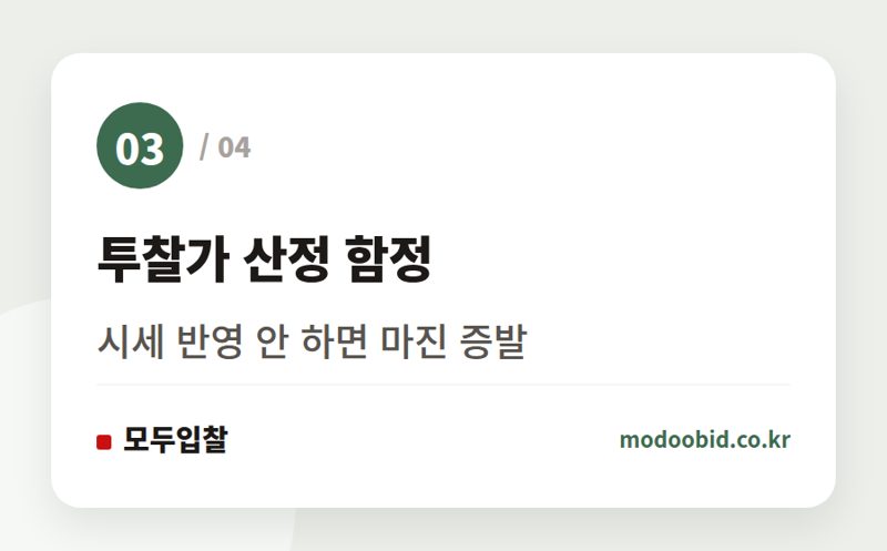 투찰가 산정 함정 — 낙찰받고 손해나는 계약, 투찰 전 거르는 법