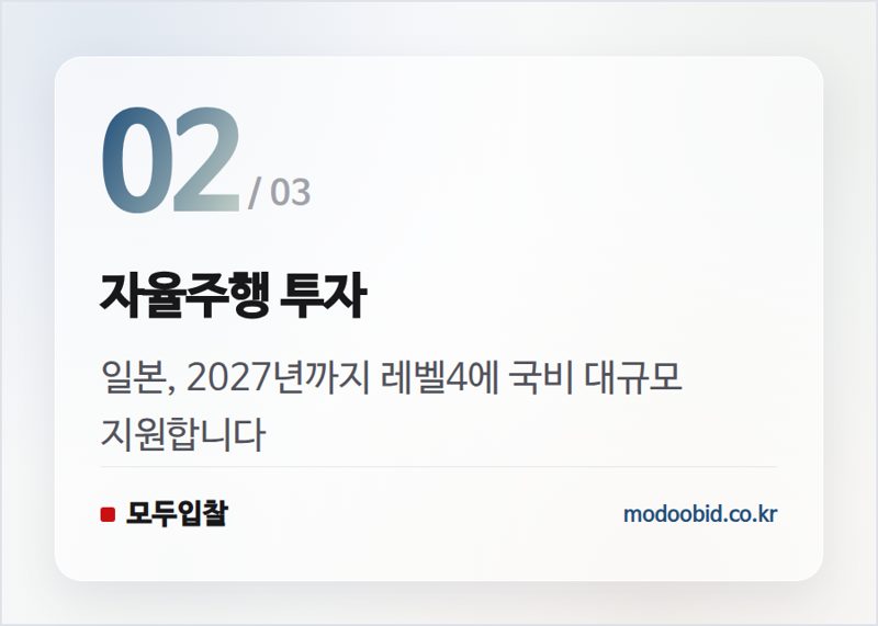 자율주행 투자 — 조달 시장, 인구 감소 시대 지역 교통 해법에서 과거 정책 변화의 흔적을 읽다