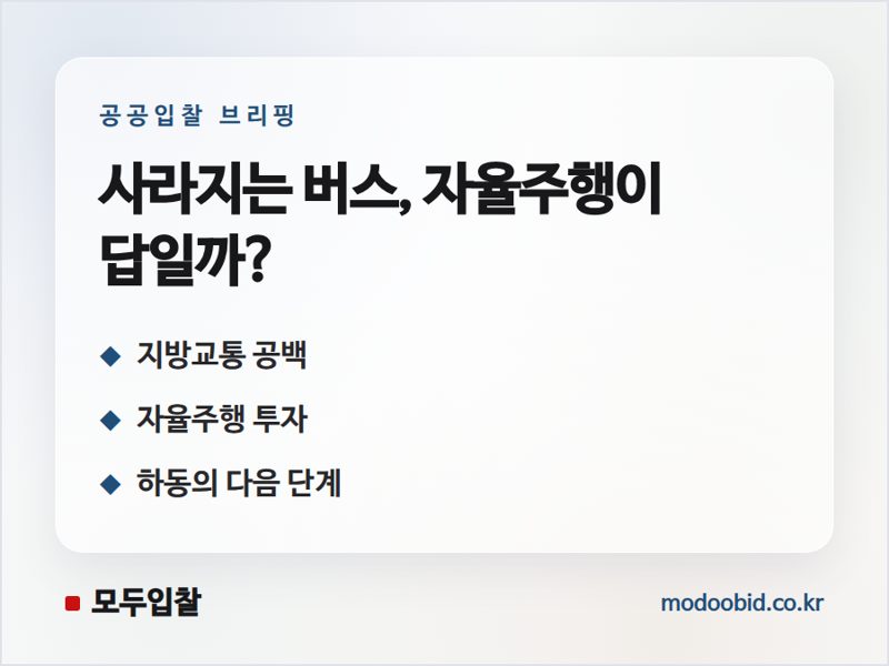조달 시장, 인구 감소 시대 지역 교통 해법에서 과거 정책 변화의 흔적을 읽다