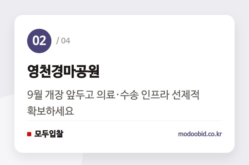 영천경마공원 — 조달청 나라장터로 본 한국마사회 경주마 복지, 실무자는 무엇을 챙겨야 할까요?