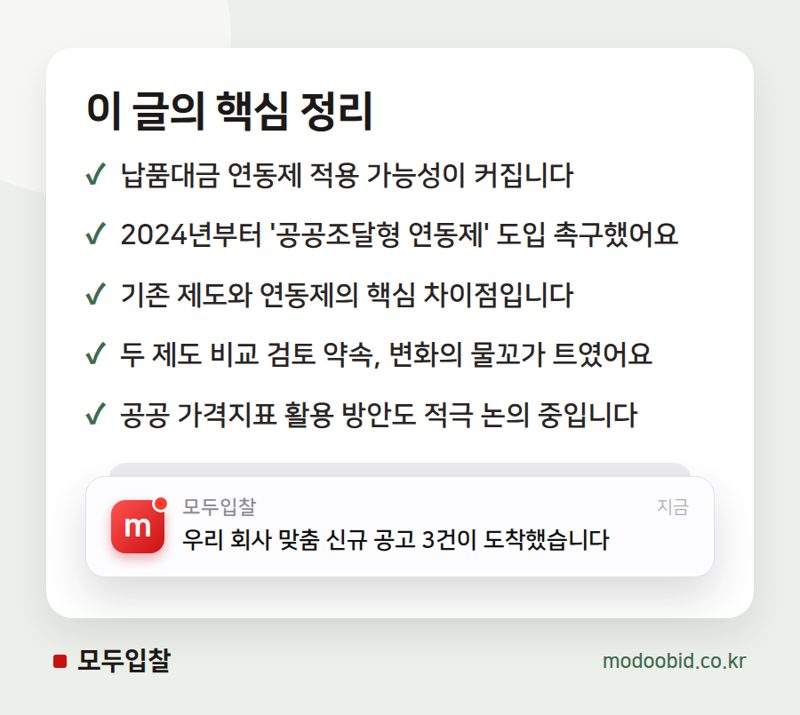 공공조달 납품대금 연동제, 조달청 위탁발주 기업은 안심할 수 있을까요? 핵심 정리