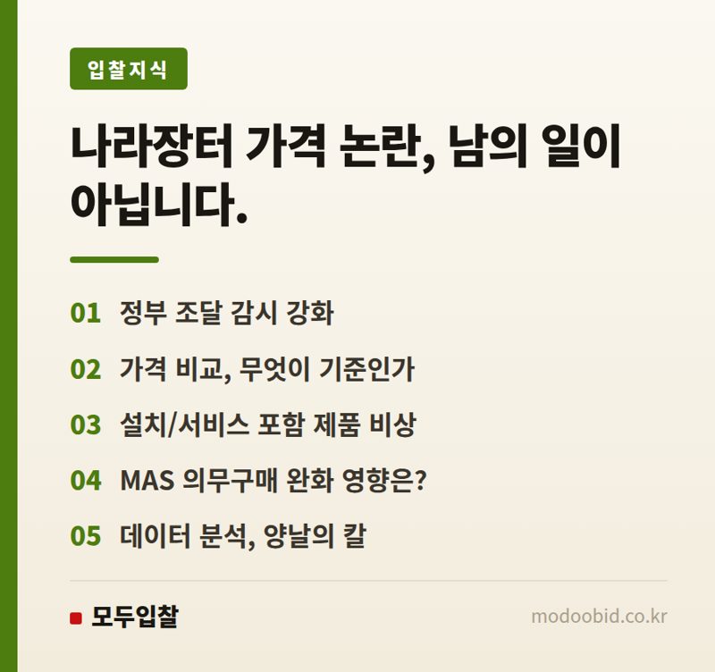조달청 MAS 개혁 나라장터 가격 논란, 우리 기업엔 어떤 기회될까?